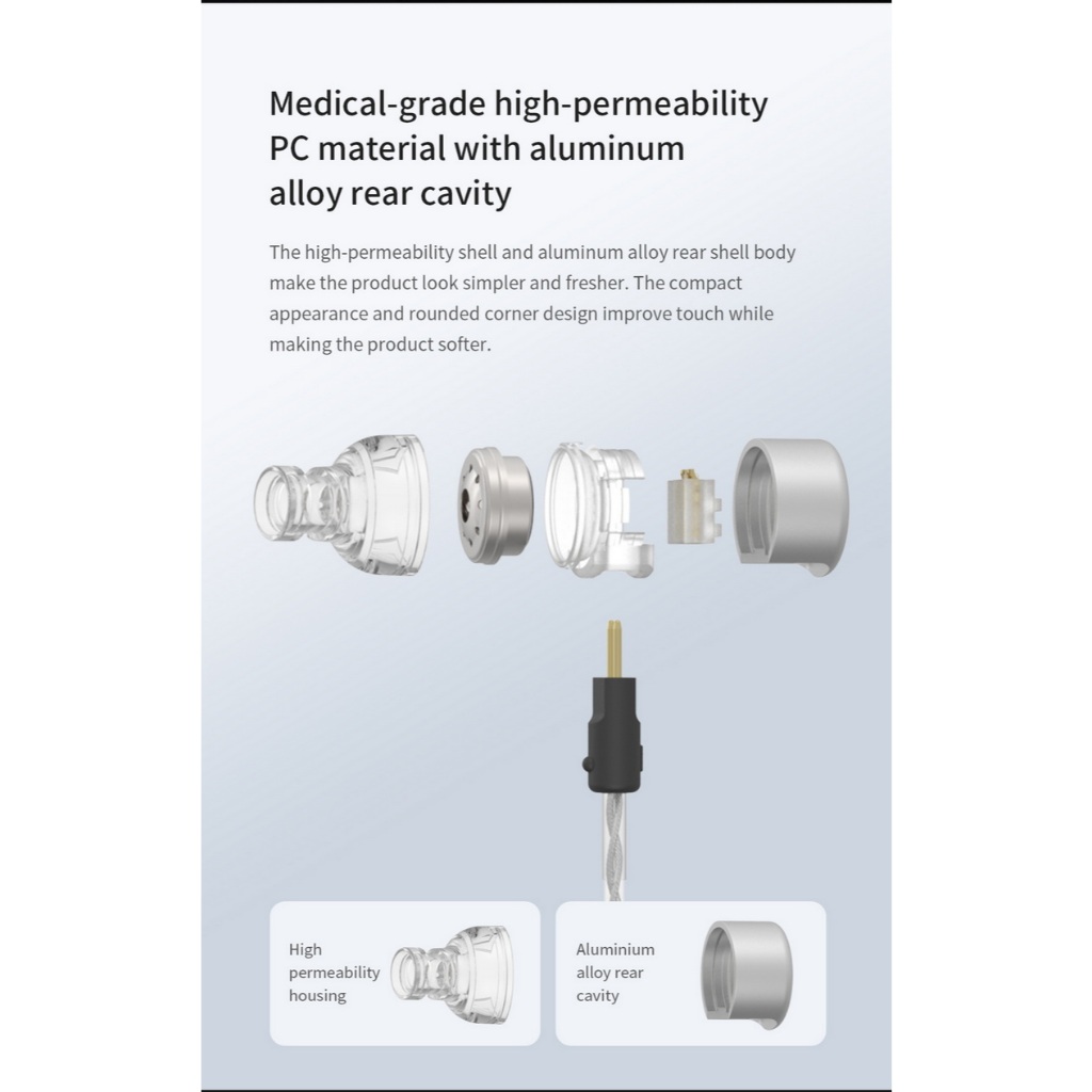 [ประกันศูนย์ไทย] TANCHJIM ONE หูฟัง Inear ไดรเวอร์ไดนามิก 10mm สาย OFCชุบเงินLitz + OFC Litz