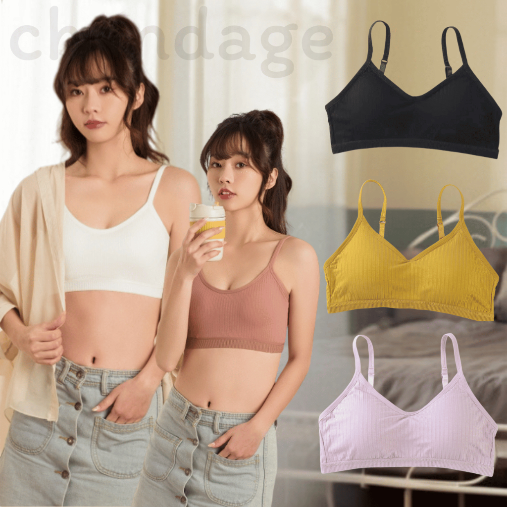 ชุดชั้นในผู้หญิง สปอร์ตบราผ้านิ่ม B-019 ไม่มีโครง เสริมฟองน้ำในตัว สามารถถอดออกได้ ตะขอหลัง2ตะขอ ปรับได้3ระดับ พร้อมส่ง