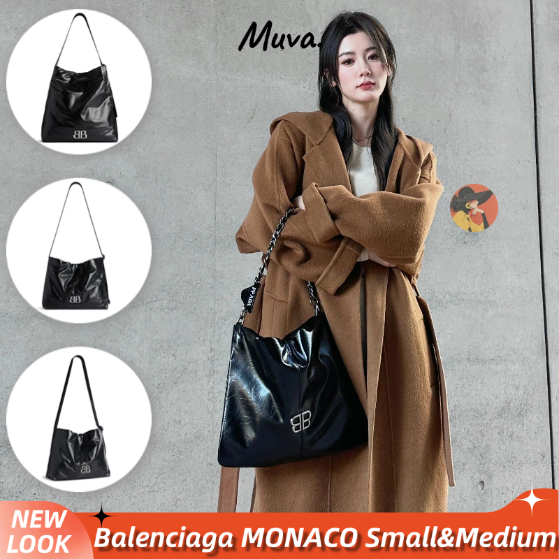 บาเลนเซียก้า👜 Balenciaga MONACO Small & Medium Horizontal Hobo Bag กระเป๋าสะพาย