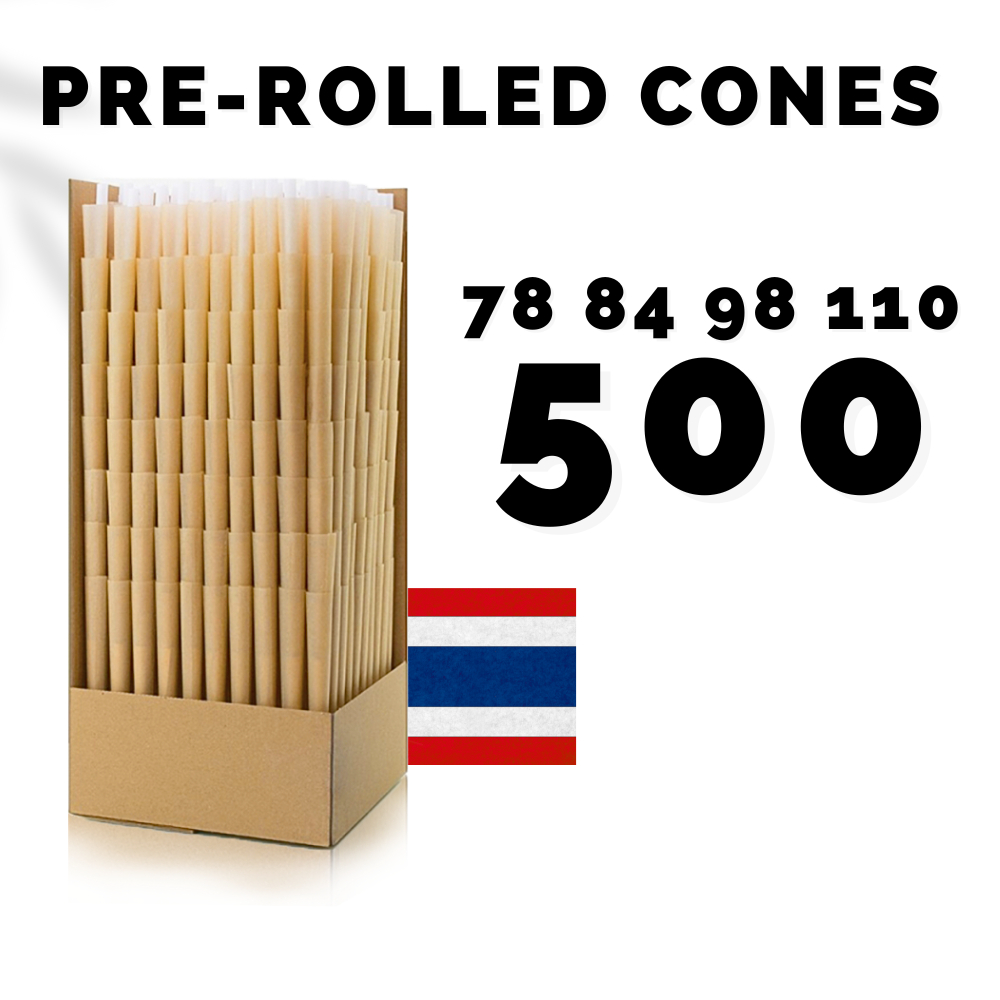 (ส่งจากไทย) กระดาษโรลสำเร็จ 500 ชิ้น / Pre-Rolled Cone (110 MM -98MM-84MM-78MM) ส่งไว ส่งเร็ว