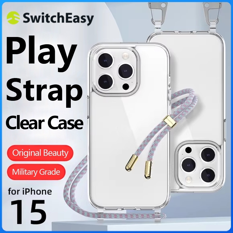 SwitchEasy Play Lanyard Shockproof Clear Case  iPhone 14 Pro/ 15