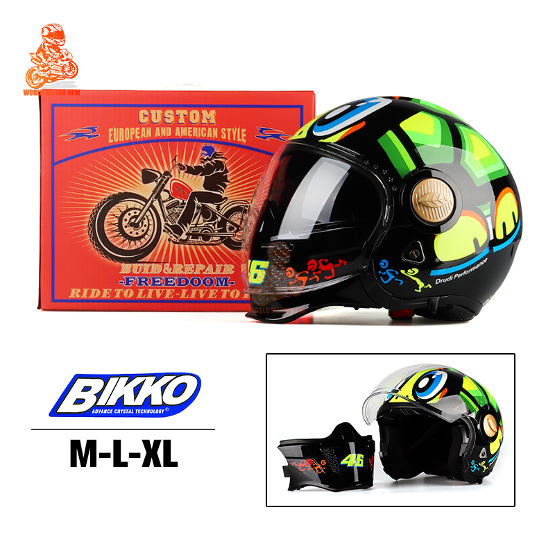 โปรพิเศษ !! หมวกกันน็อค BIKKO ถอดออกได้ 46เจ้าเต่าน้อย M-XL ลายใหม่ล่าสุด ส่งไว!!! Modular Helmets