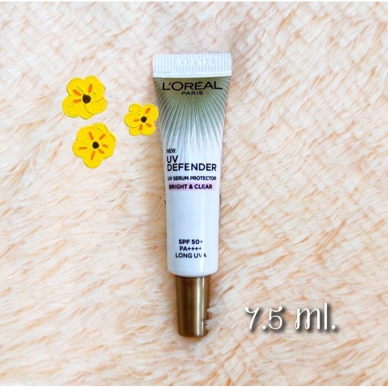(7.5 ml.) ครีมกันเเดดไบร์ท&เคลียร์ L'oreal UV Defender ลอรีอัลยูวีดีเฟนเดอร์ไบร์ทแอนด์เคลียร์