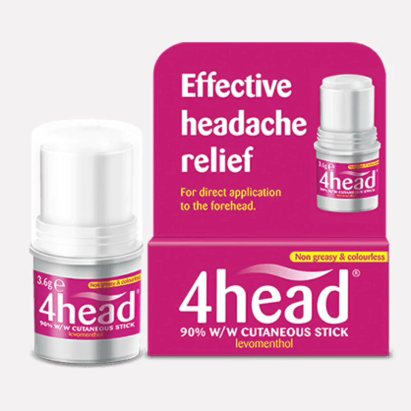 (พร้อมส่ง) 4head stick บาล์ม ไมเกรน (3.6g)