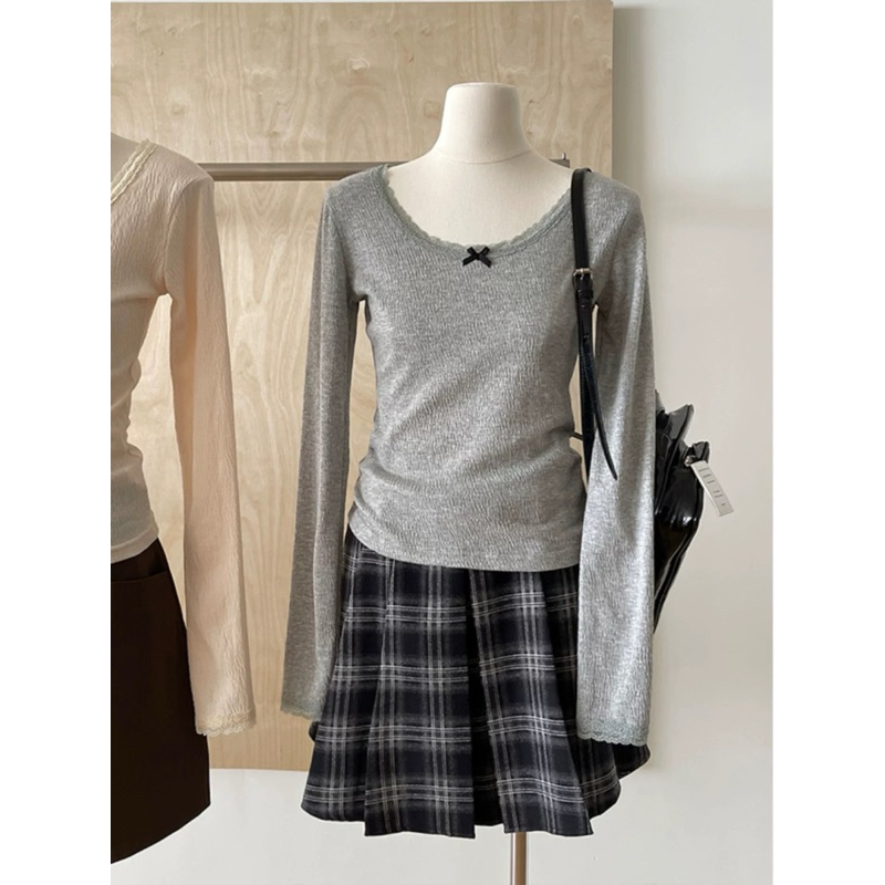 Somedays_closet l🌷พร้อมส่ง🌷Achita Top เสื้อแขนยาวดีเทลสไตล์สาวเวียด ใส่วันชิลๆ ผ้าไม่ต้องรีด