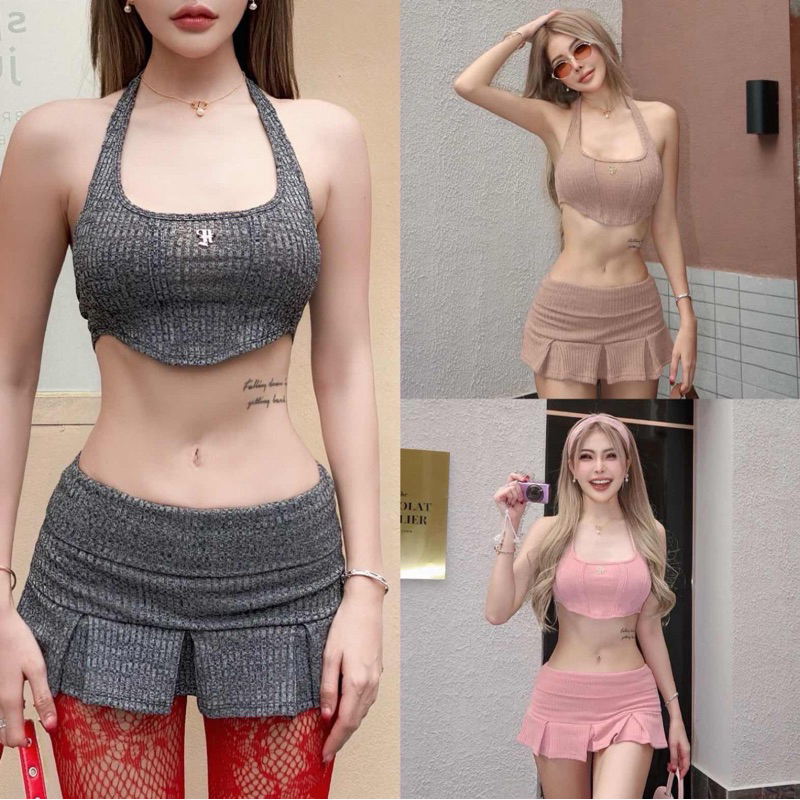 ( ลดเพิ่ม 100.- กรอกโค้ด "HYPDEC") HH691 Emilia Knit Set (790.-)