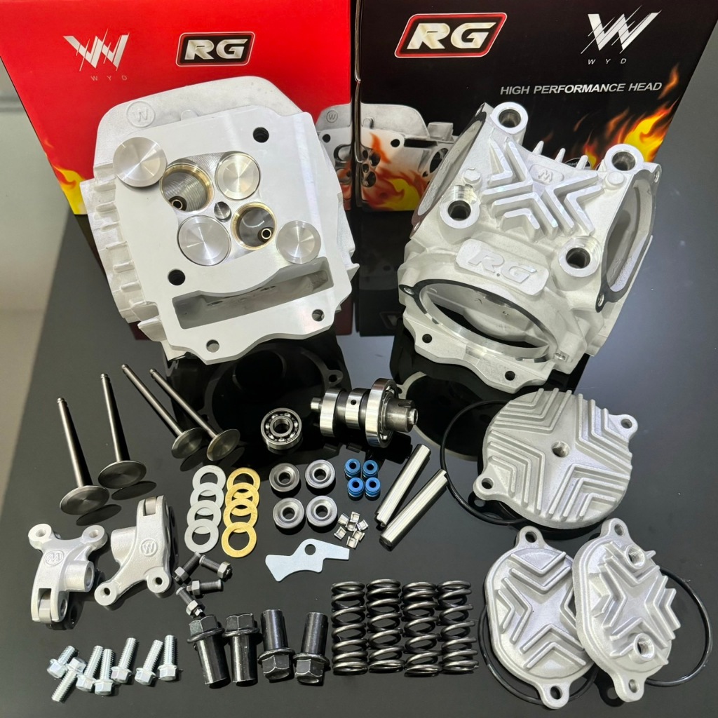 ฝา4วาล์วเวฟ125 ขนาดวาล์ว24/27 25/28 27/30 บ่า+หลอดวาล์วทองเหลือง ลูก70-78มม.WAVE125/R/S/WAVE125I NEW LED/WAVE125iบังลม