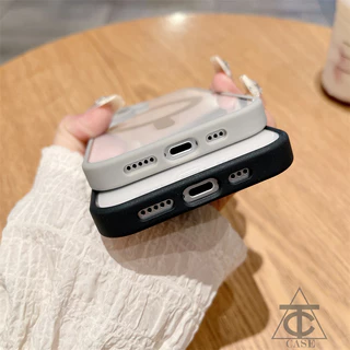 ส่งจากไทย เคสอะคริลิคชาร์จได้ ขอบสี งานกล่องขาว สำหรับ ไอโฟน 16 Pro Max 13 11 12 14 15 17 PROMAX 7 8 plus xr x xs max
