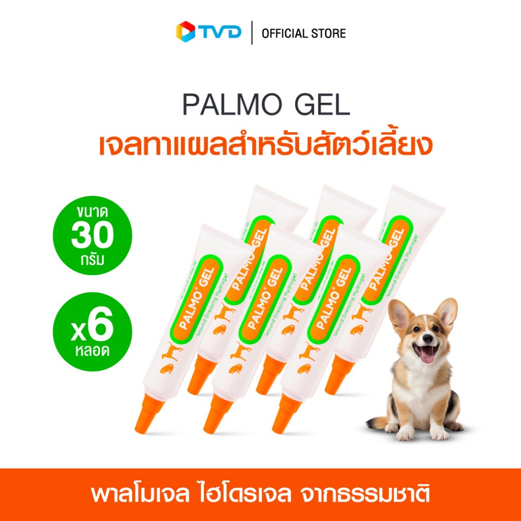 [แพ็ค 6 หลอด] Palmo Gel ไฮโดรเจล สมานแผล เร่งเนื้อ ลดอักเสบ แผลหายไว ขนาด 30 gโดย TV Direct