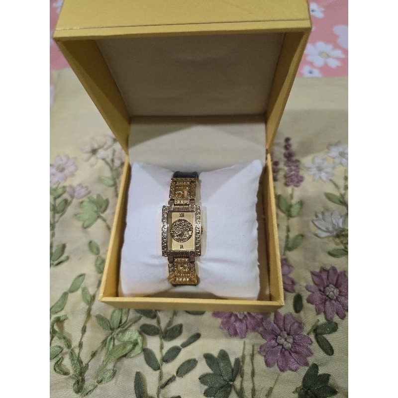 USED นาฬิกา Versace แท้ หน้าปัดทอง