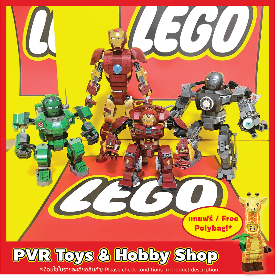 USED มือสอง LEGO® MARVEL 76124 76125 76190 76201 76206 76247 Iron man mech ไอรอนแมน Hulkbuster ตามสภ