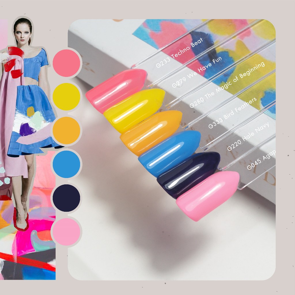 สีเจลทาเล็บเจล Pick Me Up (Abstract Art) G045, G220, G333, G280, G279, G233