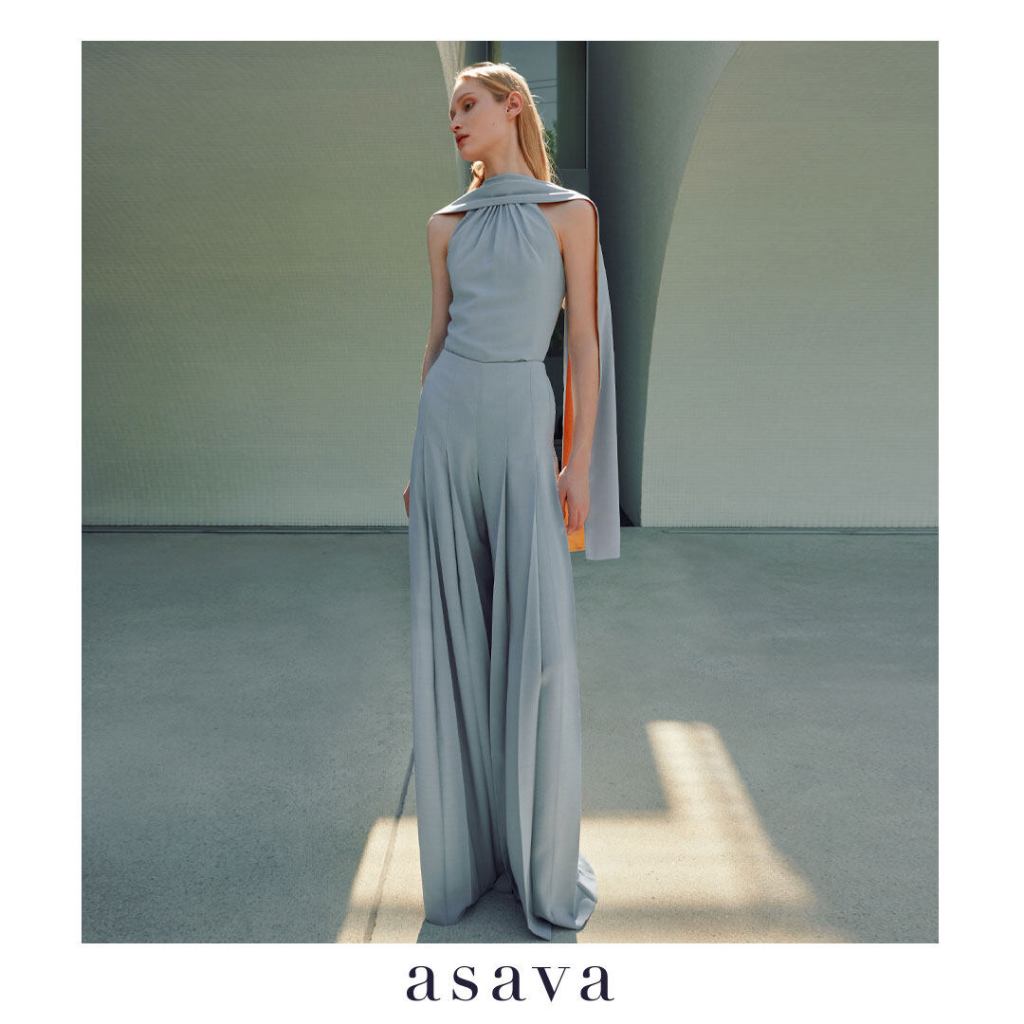 [asava aw24] Asava Wide-leg Pleated Pants กางเกงผู้หญิง ขายาว ทรงขากว้าง เอวสูง เย็บแต่งพลีทด้านหน้า กระเป๋าข้าง ซิปหลัง