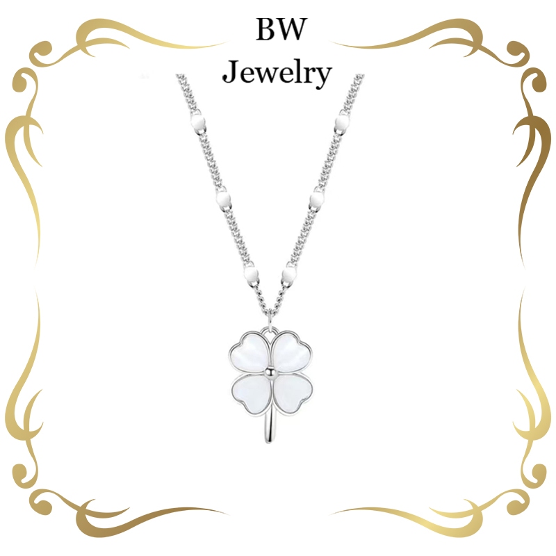 BWjewerly  Lucky Clover สร้อยคอสั้น  สร้อยแฟชั่น  สร้อยหินนำโชค