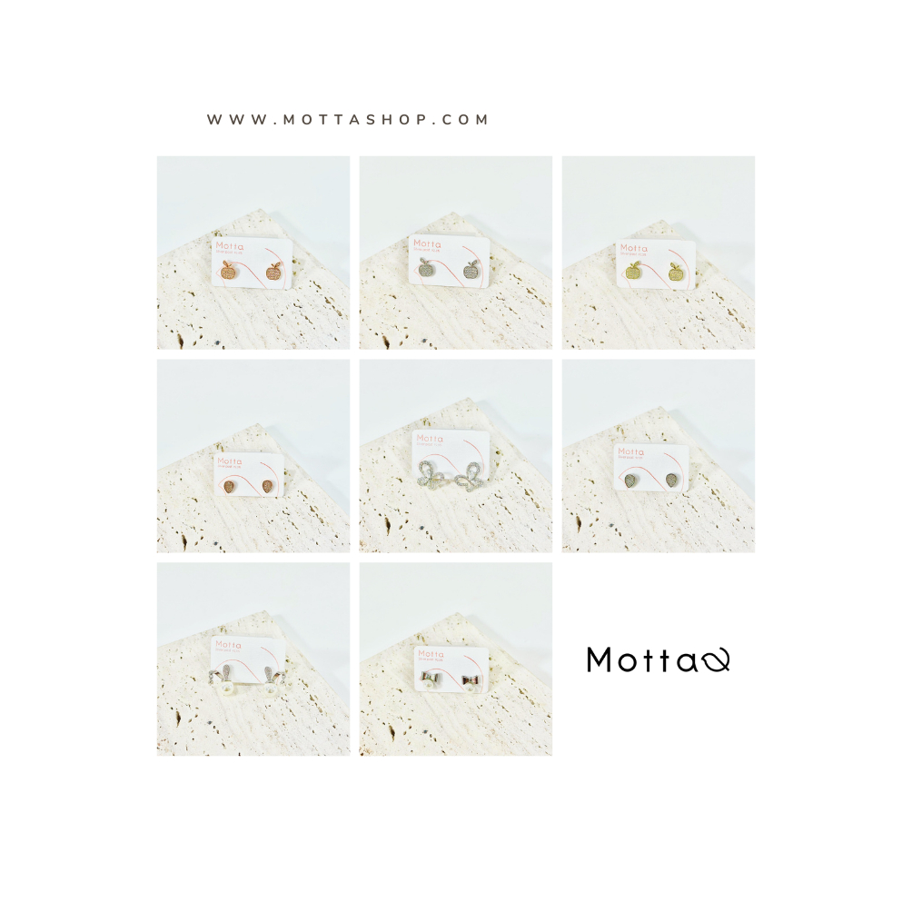 MOTTA ต่างหูติดหู ผู้หญิง สไตล์เกาหลี เครื่องประดับ รับประกัน ไม่แพ้ไม่คันยินดีคืนเงิน