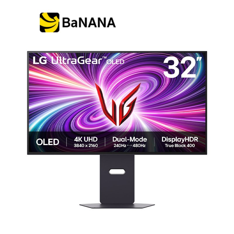 จอมอนิเตอร์ LG UltraGear 32GS95UV-B.ATM Gaming Monitor (OLED 4K 240Hz) by Banana IT