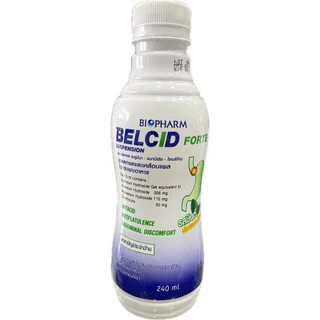 เบลซิด Belcid forte [ยกโหล] ยาน้ำลดกรด แอนตาซิล แอนตาซิน กาวิสคอน gaviscon ขวด 240 ml.