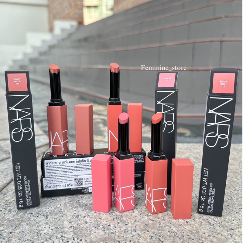 ป้ายไทย Nars Powermatte Lipstick ลิปรุ่นใหม่ เนื้อแมทเบาปากติดทน