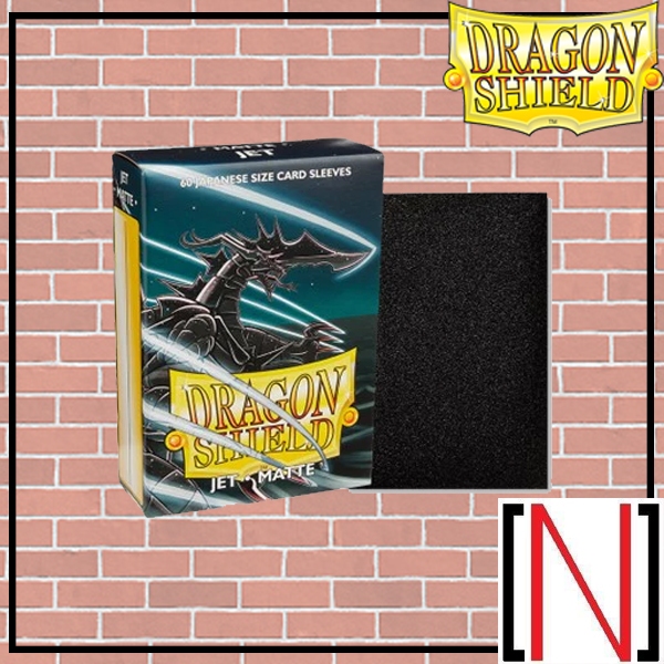 [Sleeve][ซองใส่การ์ด] Dragonshield 60CT - Matte Jet japanese size [Vanguard][Yugioh][Dragon shield][
