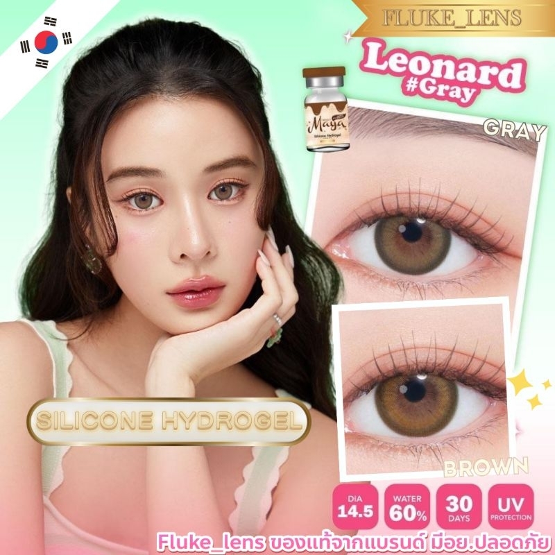 𝐍𝐞𝐰 คอนแทคเลนส์ Silicone Hydrogel Leonard (ขนาดกลาง) เลนส์พรีเมี่ยม Mayalens อมน้ำ60% ลดอาการตาแห้ง ผลิตที่เกาหลี