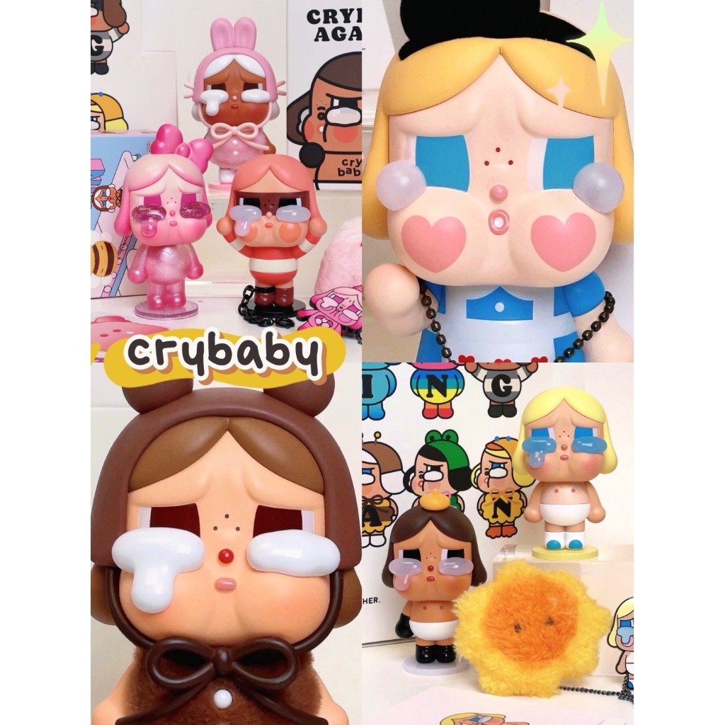 (ลด30%)POPMART - CRYBABY Crying Again Series Figures โมเดล เจาะหัวทำพวงกุญแจได้ ครายเบบี้