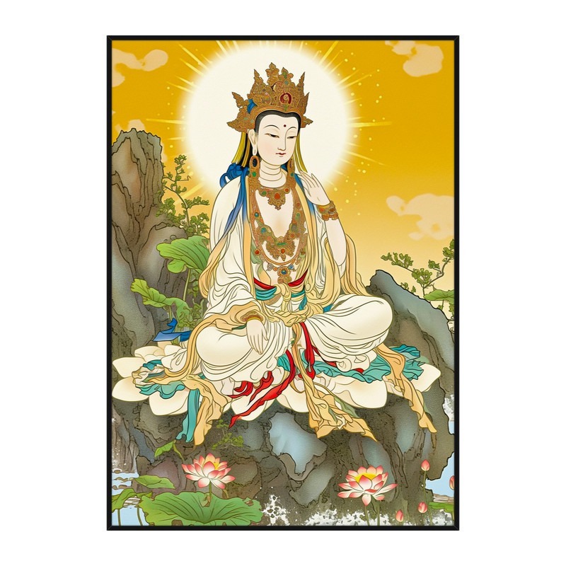 Diamond Painting 5D DIY เจ้าแม่กวนอิม เทพ ศาสนา ครอสติสคริสตัล 5 มิติ ปักครอสติส ภาพติดเพชร 30×40 cm ราคา ถูกที่สุด ดีลบีเคเค แกลเลอรีภาพที่ 3