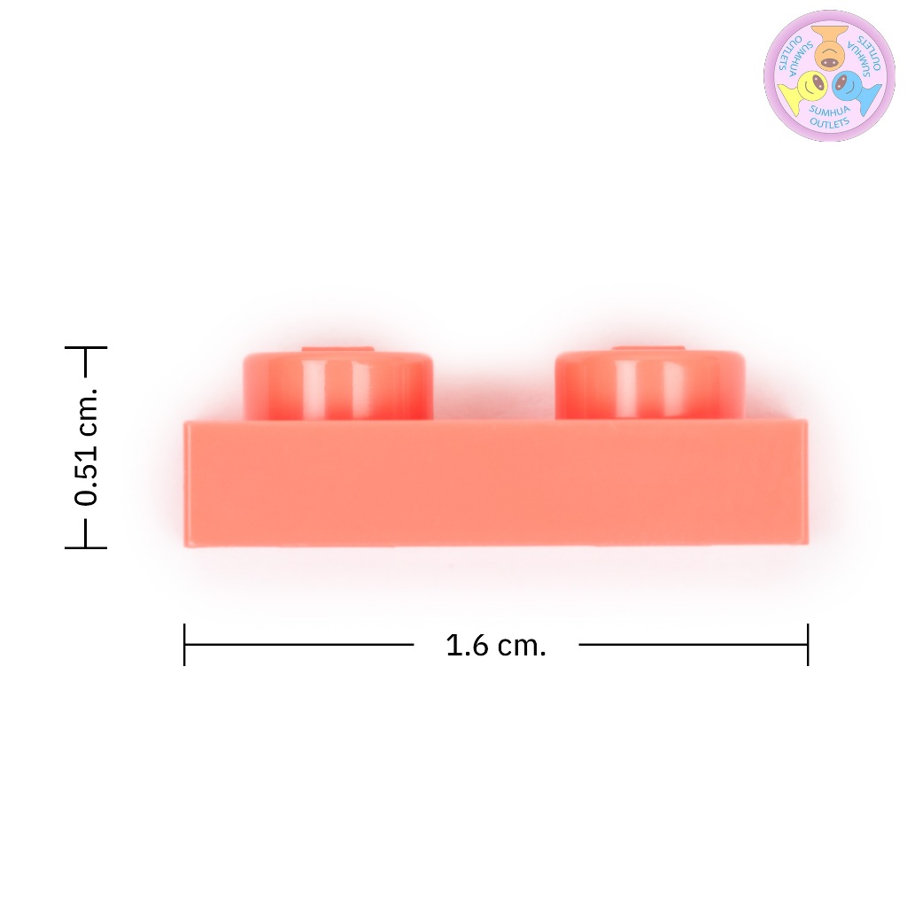 ชิ้นส่วน อะไหล่ เลโก้ Lego Part No. 3023, Plate 1 x 2, 1 ชิ้น (6258094, 4211398, 6097419, etc.) - รูปที่ 2