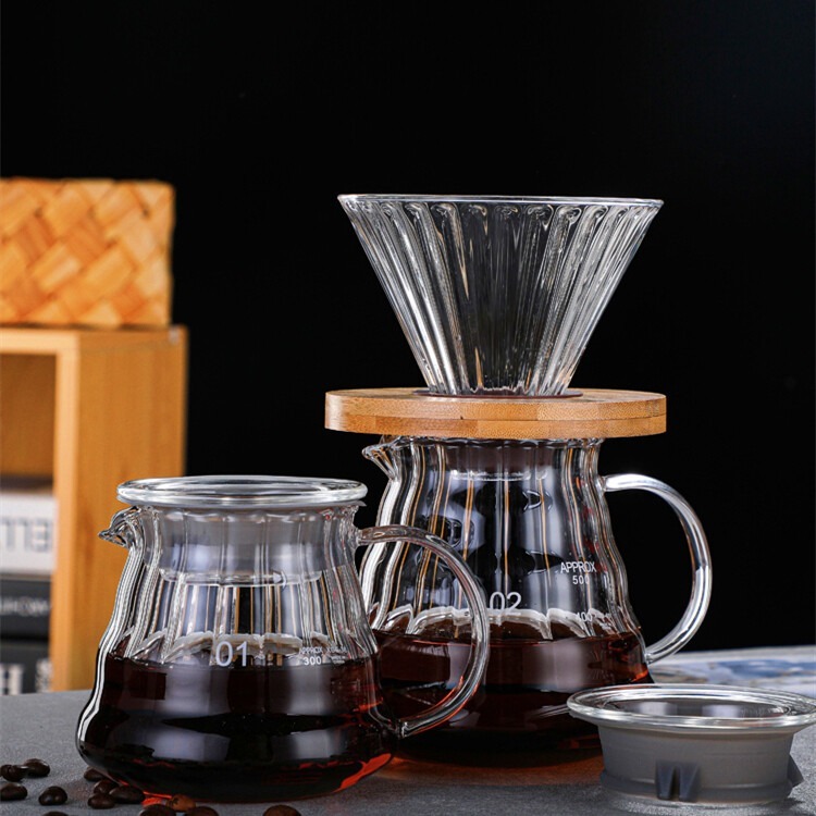 ชุดดริปกาแฟพร้อมกาดริป ทนความร้อนขนาด300ml/500ml ดริปเปอร์คุณภาพสูง ชงกาแฟหอมกรุ่นทุกเช้า ใช้งานง่าย