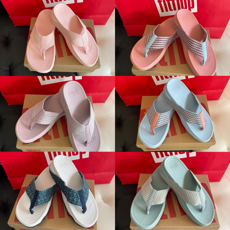 Fitflop FITFLOP SURFA รองเท้าแตะแบบหูหนีบผู้หญิง ของแท้จากช็อป รองเท้าฟิตฟลอบ