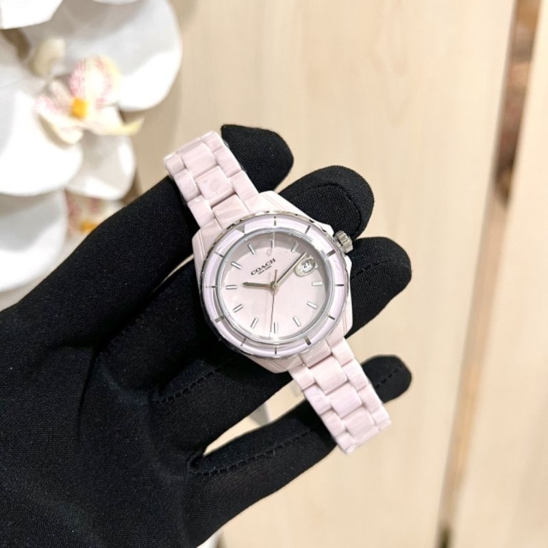 ⌚⌚มาใหม่ล่าสุด 🎉🎉⌚นาฬิกาผู้หญิงสีชมพู อ่อนหวาน สวยหรูมาก💓💓⌚#นาฬิกา New Coach Preston Women's Watch📌ร