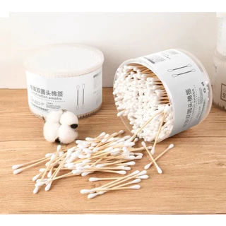 สำลีก้าน Cotton swab 500ชิ้น หัวคู่ ร้อมกล่อง ทำความสะอาดช่องหู ทิ้ง สะดวก สะอาด ถูกสุขลักษณะ