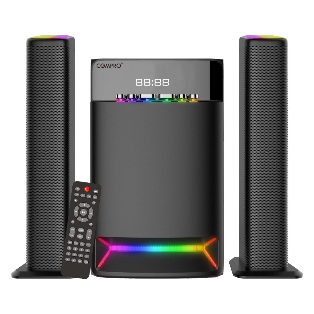 COMPRO ลำโพง 2.1 Ch. รุ่น CO-8400 เชื่อมต่อ FM/USB/MP3/SD และบลูทูธ ซึ่งไปพร้อมกับรีโมทคอนโทรล สินค้าพร้อมส่ง