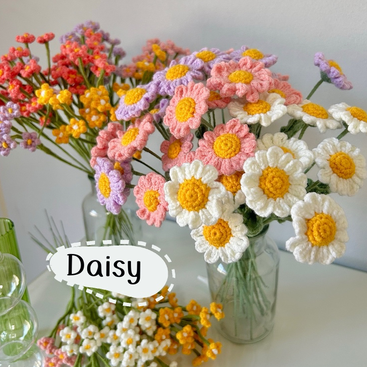 Pony made studio ดอกเดซี่ (Daisy) ถักไหมพรม สไตล์มินิมอล ตกแต่งห้อง