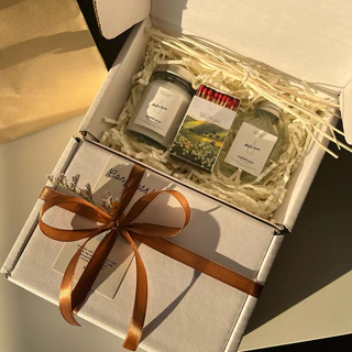 Gift sets ของขวัญ เทียนหอม 60 ml ฝาเงิน ไม้หอมกระจายกลิ่น พร้อมถุงกระดาษ G46