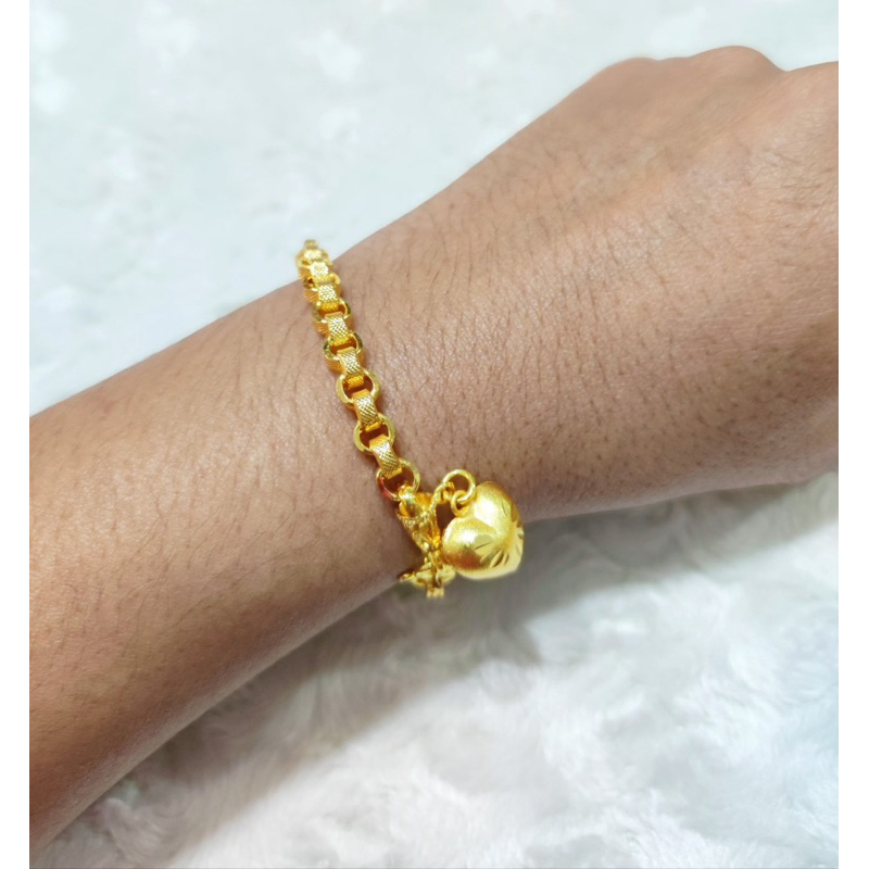 C189ข้อมือลายทาโร่ประกอบหนัก1สลึง2สลึงและ1บาท แถมฟรีตะขอปั๊ม งานตันแน่นทองหุ้มสวยเหมือนจริง