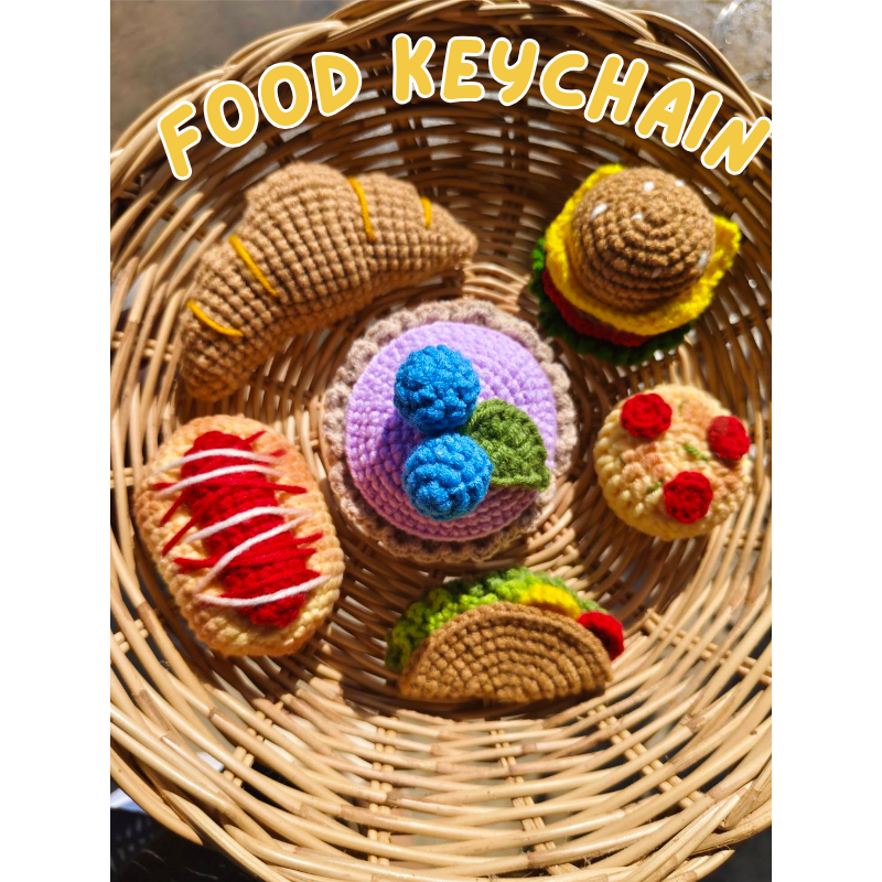 FOOD KEYCHAIN พวงกุญแจไหมพรมอาหาร ของชำร่วย ปัจฉิม