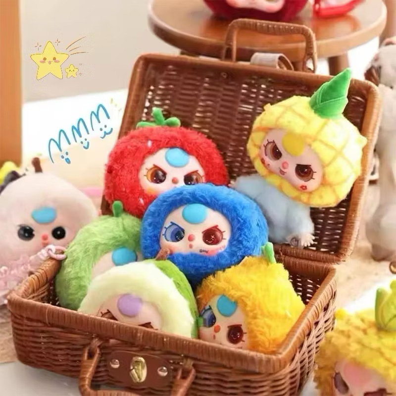 [ใช้โค้ดลด30%แฟชั่นเหลือจุ่มละ 160.-] พร้อมส่ง กล่องสุ่มพวงกุญแจ ตุ๊กตา Baby three ผลไม้ fruit พวงกุญแจห้อยกระเป๋า