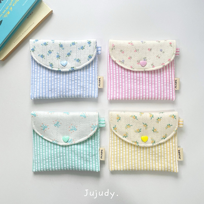 Jujudy Wallets ꔛ กระเป๋าสตางค์ ใส่บัตร ใส่เเบงค์ น่ารักๆ ผ้าพอยต์เทลนิต εїз Jujudy.shop
