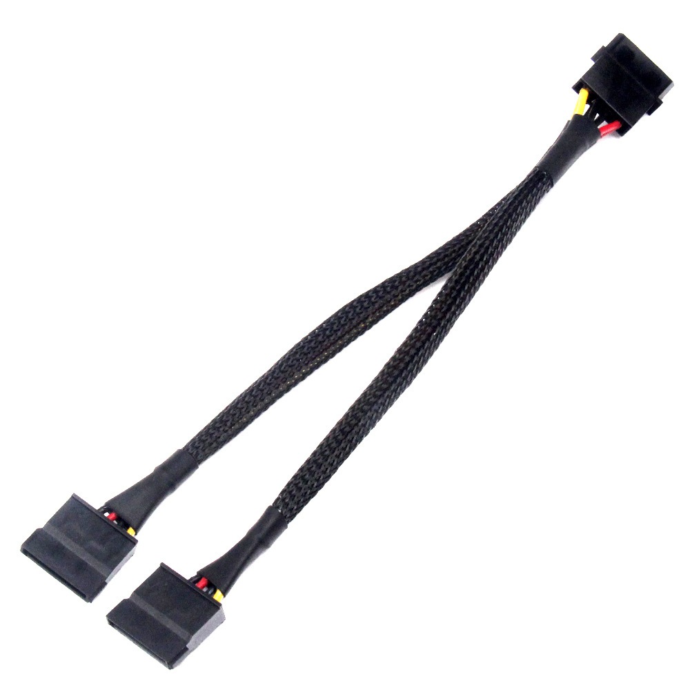 สายแปลง Molex 4pin ตัวผู้ เป็น SATA ตัวเมีย 2 หัว