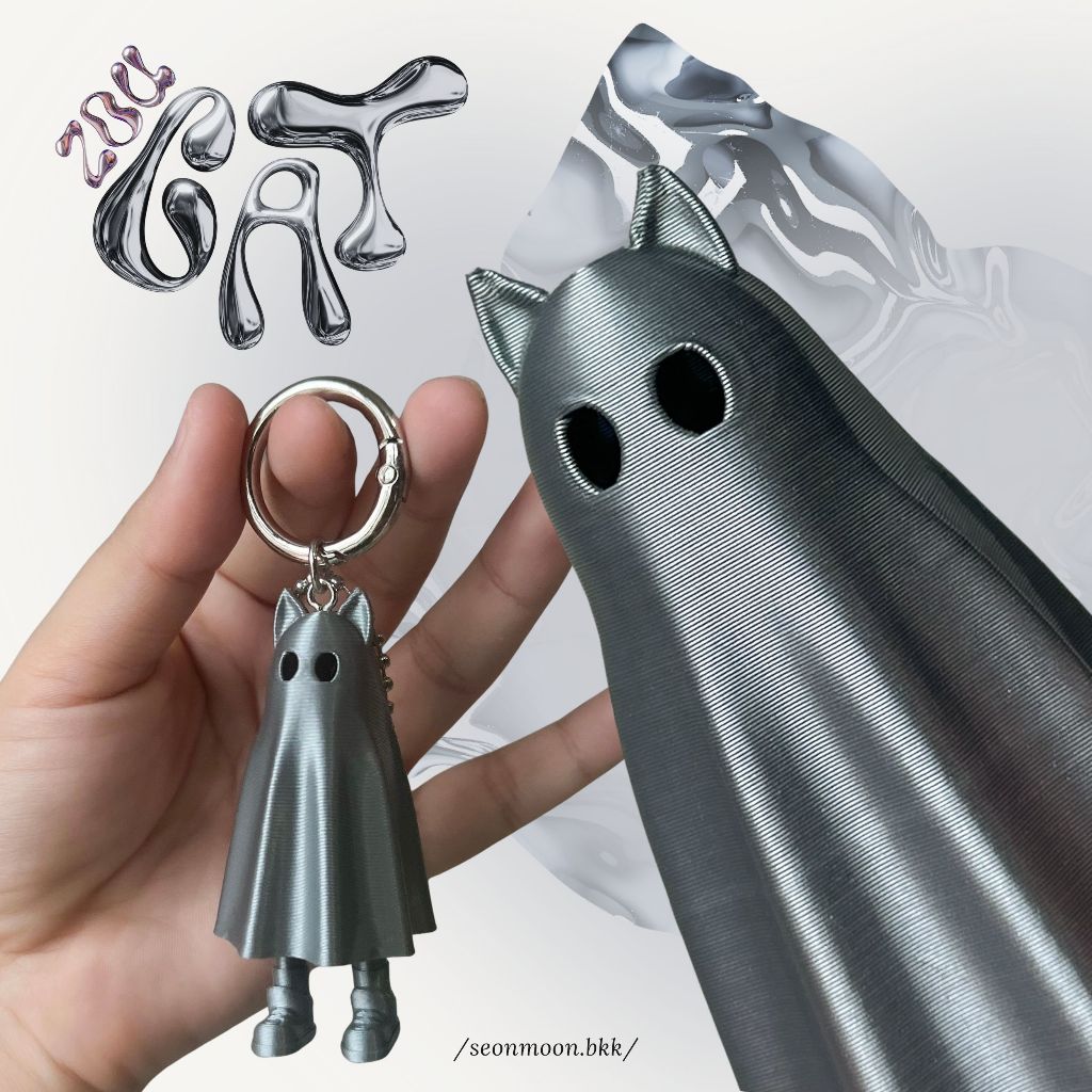 (จัดส่ง 17 เป็นต้นไป) พวงกุญแจน้องผี Special Cat Silver 📣อ่านรายละเอียดก่อนสั่ง📣