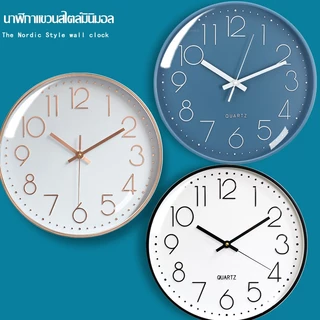 นาฬิกาแขวนผนัง 12นิ้ว 30cm wall clock นาฬิกา เรียบง่ายทันสมัยทรงกลม เข็มเดินเรียบ