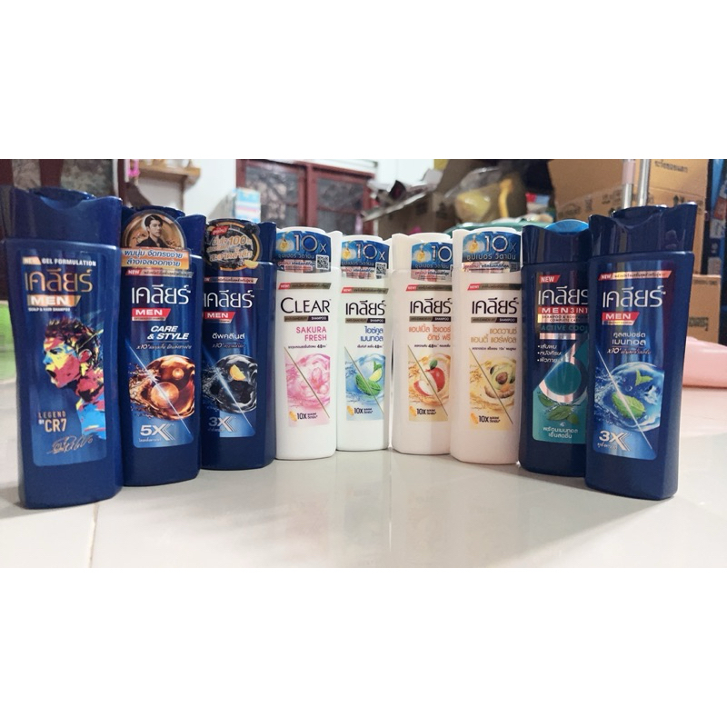 เคลียร์แชมพูสระผม แต่ละสูตรขนาดไม่เท่ากัน130/150/170ml.  มีให้เลือก10สูตร