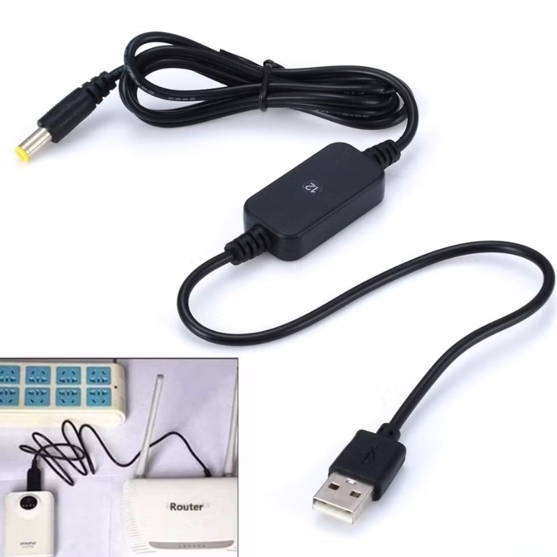 DC-DC Converter Adapter Cable USB 5V to 12V DC Jack