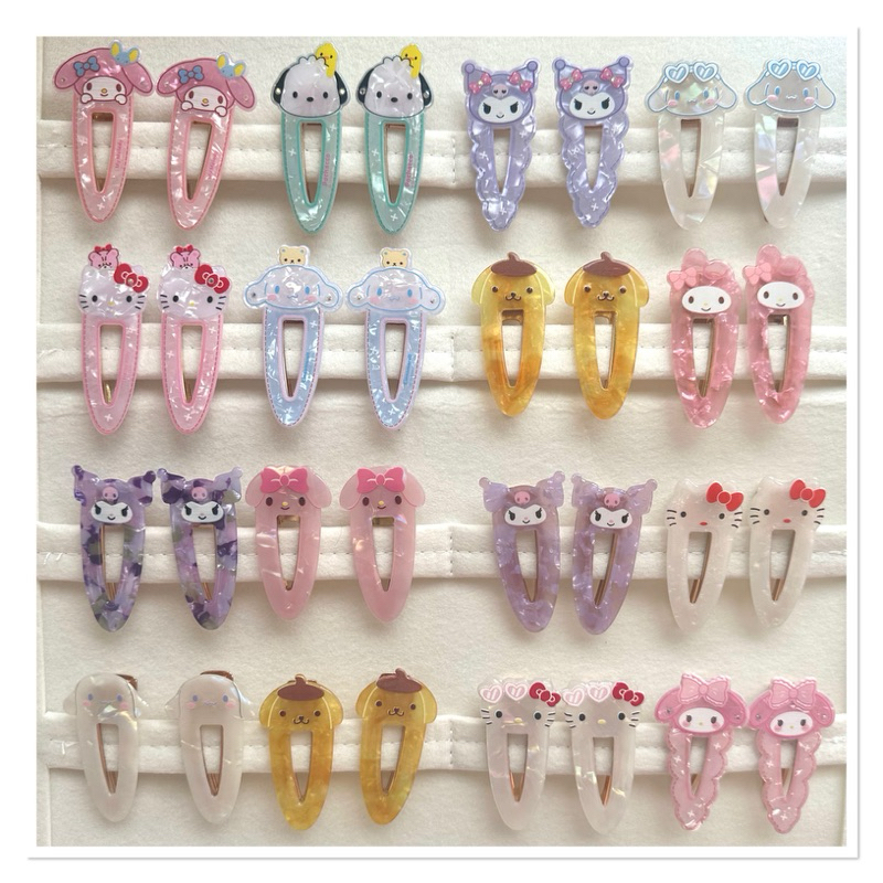 กิ๊บติดผมลายการ์ตูน Sanrio แพ็คคู่ น่ารักมาก กิ๊บเด็กผู้หญิง 1 แพ็คมี 2 ชิ้น 🌸🌈🎀