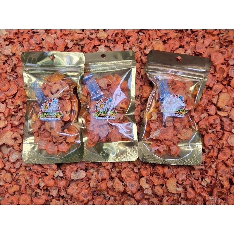 แครอทอบแห้ง สำหรับสัตว์เลี้ยง 🥕 ขนมสัตว์ฟันแทะ 🥕  อบสดใหม่ หอมๆ ธรรมชาติ 100%