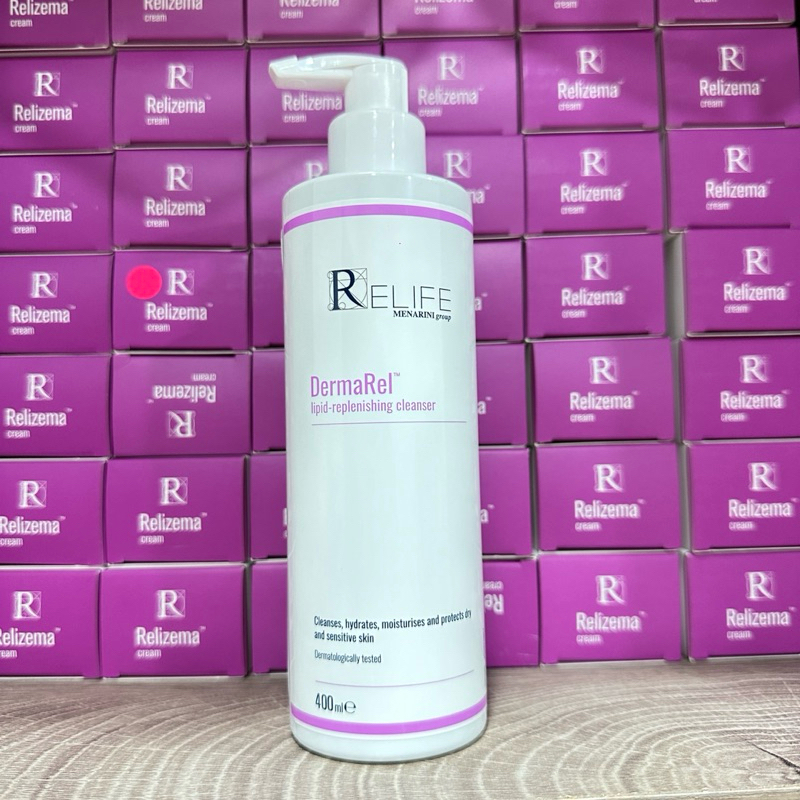 Relife DermaRel lipid-replenshing cleanser 400ml /สำหรับผิวแห้งถึงแห้งมาก