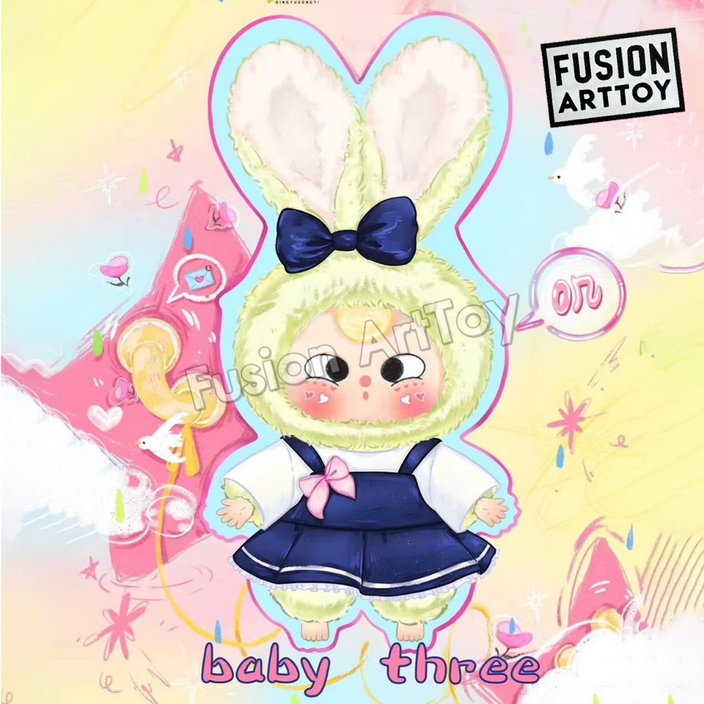 ซื้อ Baby Three - Macaron Rabbit มาการองกระต่ายน้อย ของแท้ 100 % ตุ๊กตา พวงกุญแจ ( ในไลฟ์ลด 100 )