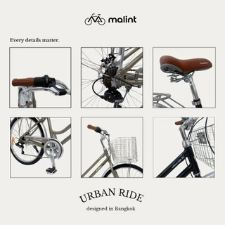Official จักรยานแม่บ้าน ขนาดวงล้อ 26 x 1.75 นิ้ว Malint Urban Ride เกียร์ 7 สปีด เฟรมอลูมิเนียมอัลลอย