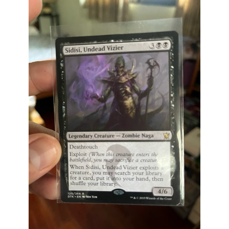 การ์ด MTG Sidisi, Undead Vizier Black Magic the Gathering EDH รุ่น DTK สภาพ Ex-