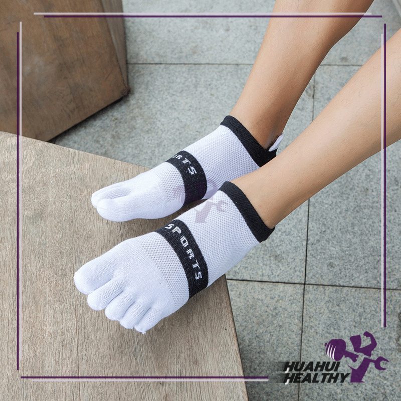 ถุงเท้าแยกนิ้ว สำหรับออกกำลังกาย แบบแยกนิ้ว 5 นิ้ว ผ้าคัตตอล ข้อสั้น ไม่เป็นขุย ไม่ย้วยง่าย - รูปที่ 7